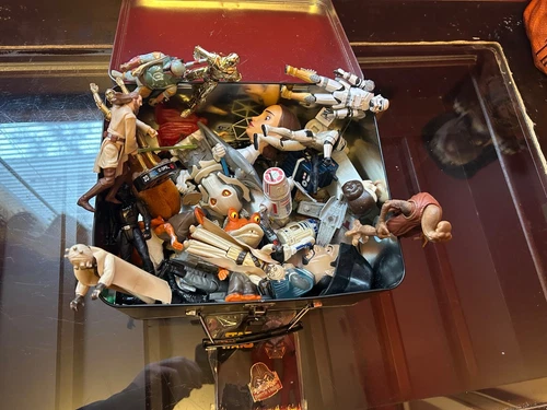 vintage star wars lot with lunch box case