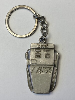 Hydrogen Fuel H2 & Compressed Natural Gas CNG APS Pump Station Metal Keychain