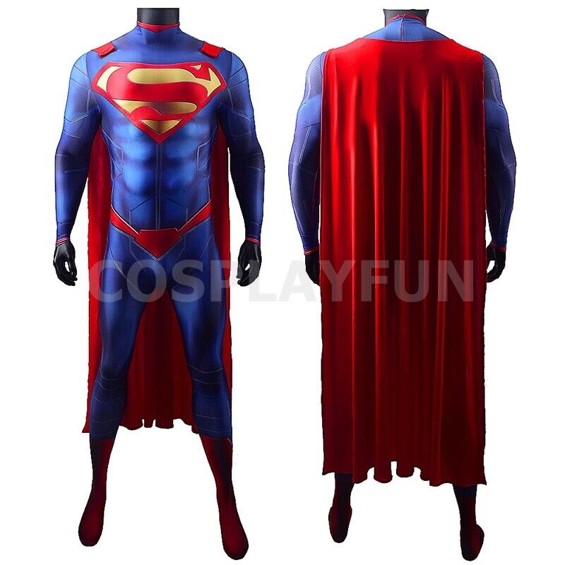 Man of Steel Superman Clark Kent Costume Cosplay Suit For Kids Adult Ver2  Hand