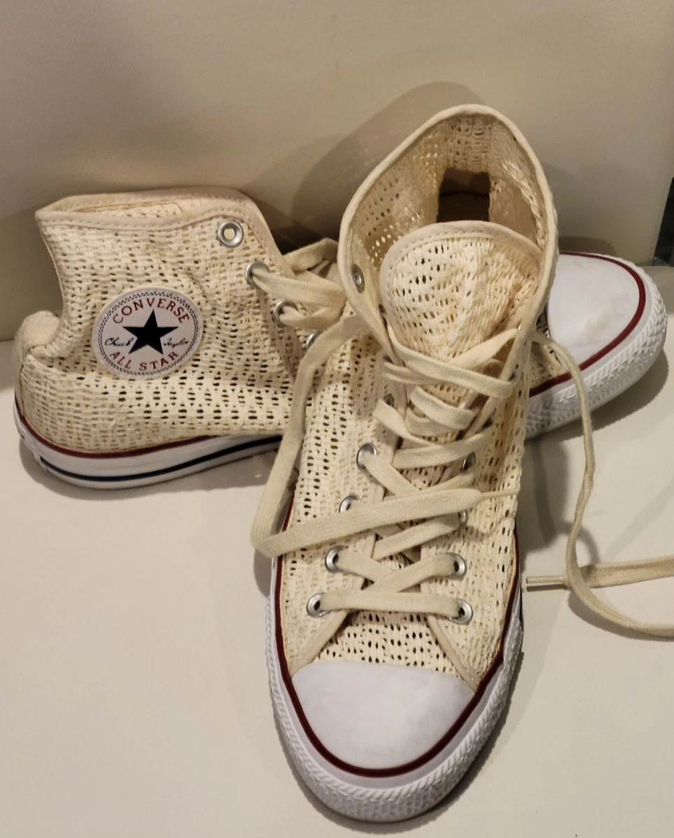 White crochet outlet converse