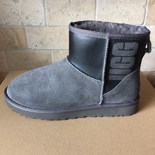 UGG Classic Mini Rubber UGG Gray Grey 