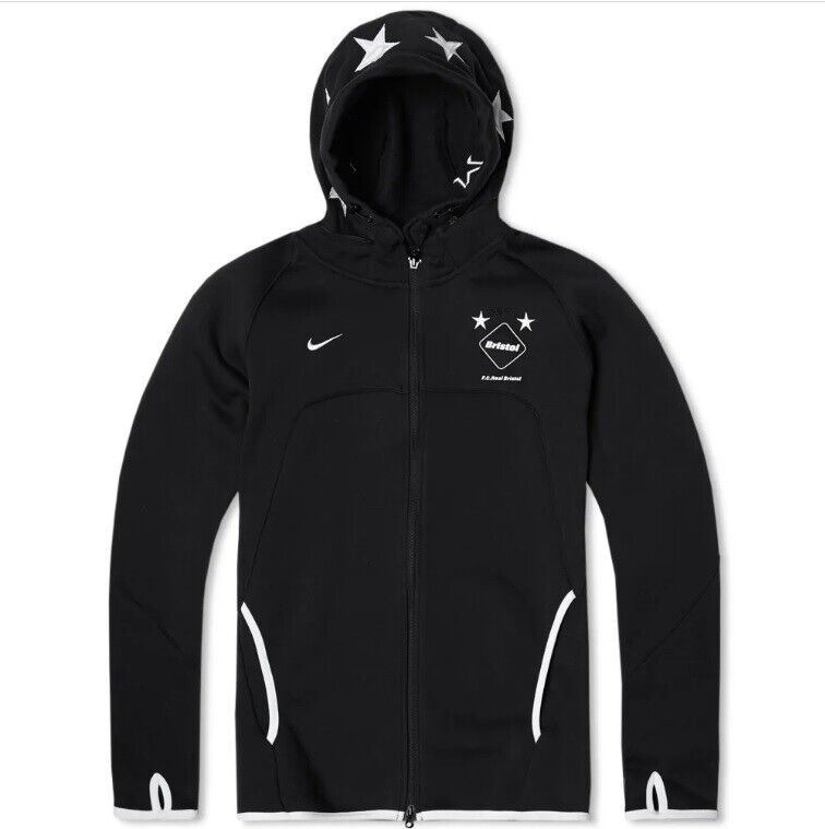 Nike F.C. Real Bristol x SOPHNET Sweat Zip Hoodie Black/White 684604 010  Men's L