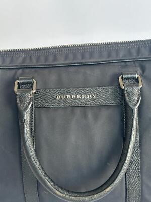 Burberry Black Nylon and Leather Newburg Laptop Briefcase | eBay