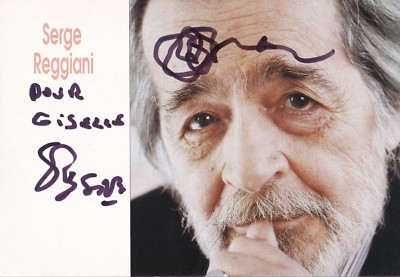 Serge Reggiani - original signierte Karte