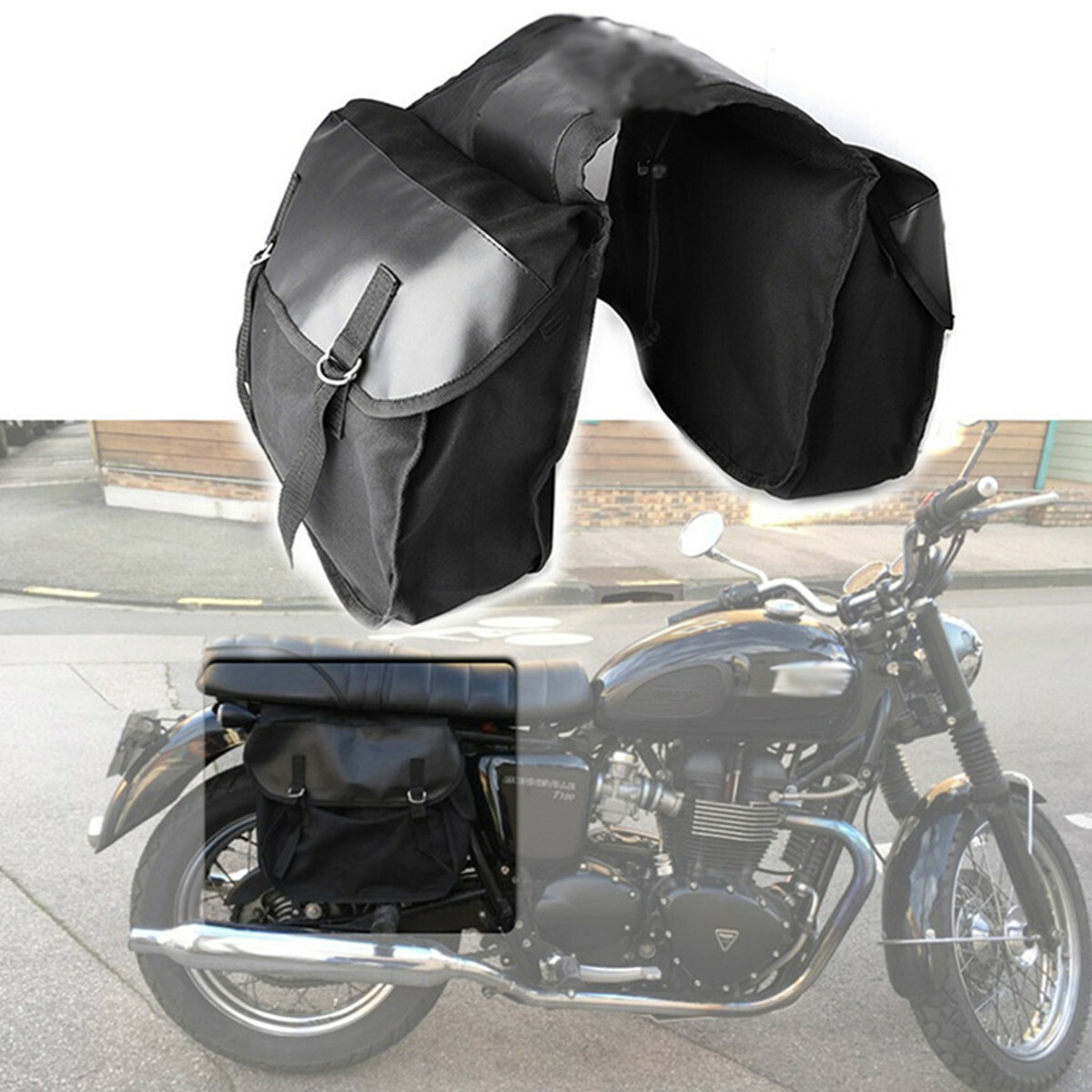 Sissy Bar Bag Universal Fit Motorcycle Saddlebags Green Togo