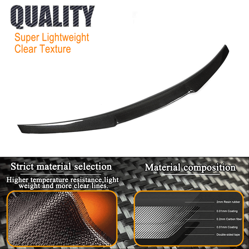 Carbon Heckspoiler Spoiler Flügel Heckansatz Passt für Audi A6 C8 S6 2019-2021 - Picture 8 of 12