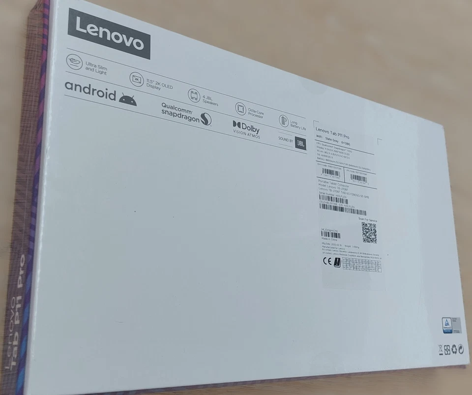 ✨Lenovo Tab P11 Pro TB-J706F 6/128GB - 11,5" Oled - Slate Grey, Versiege- Neu✨ - Bild 2 von 4