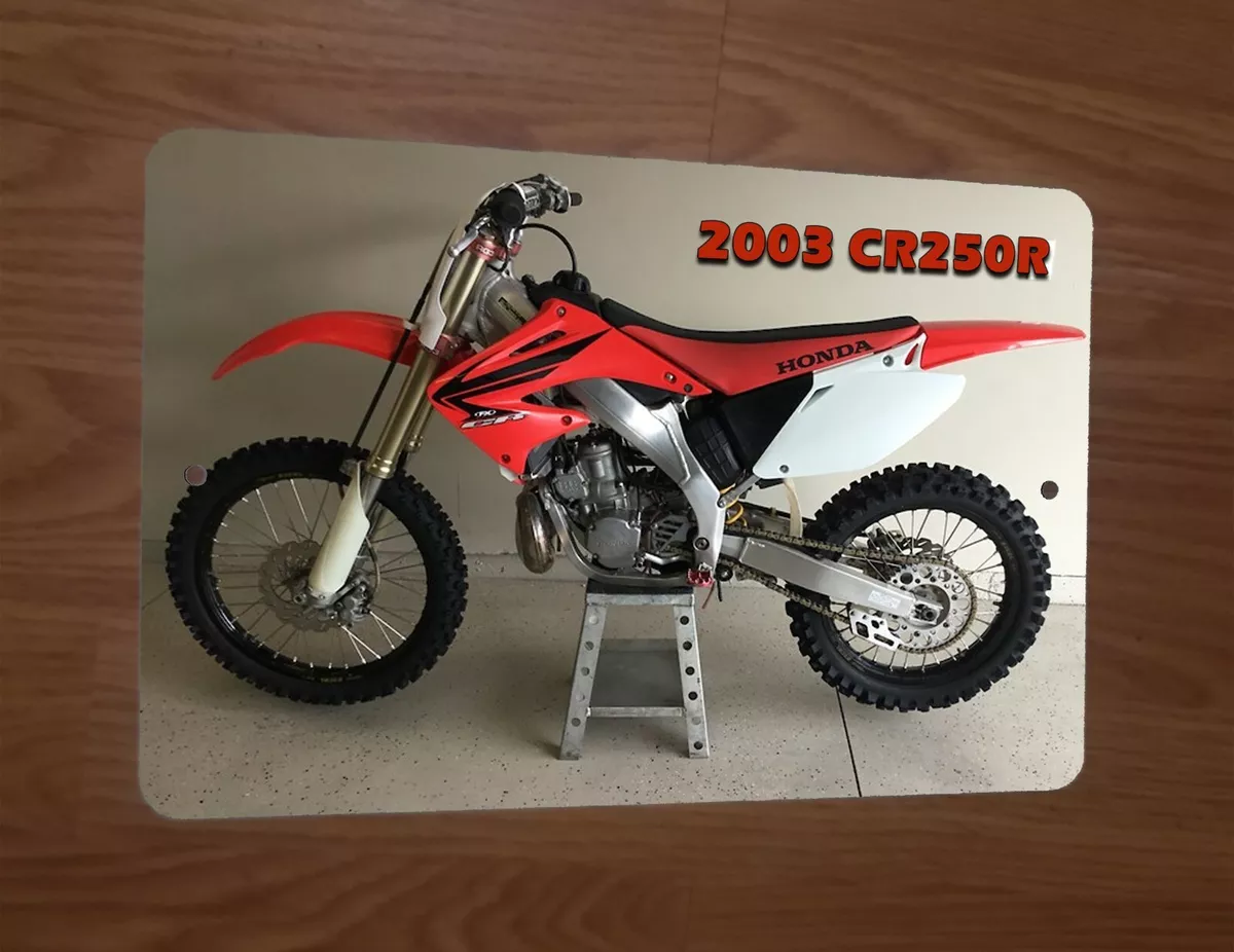 2003 Honda CR250R Dirt Bike Motocross Motorcycle Photo 8x12 Metal