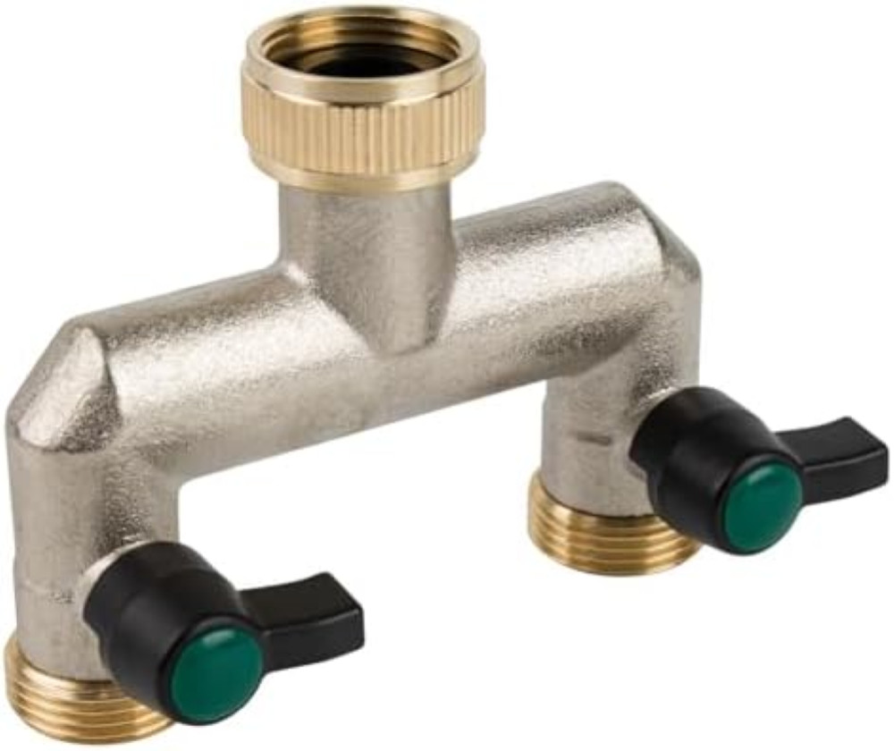 Hydrogarden Valvola a Sfera con portagomma 1/2" Raccordo in Ottone a Forma di Y