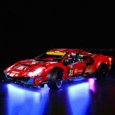 LocoLee LED Light Kit for Lego 42125 Ferrari 488 GTE  AF Corse #51  Lighting Set