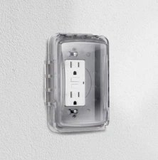TayMac MM110C Weatherproof Outdoor Outlet Cover, Single, 5/8" Deep, Clear