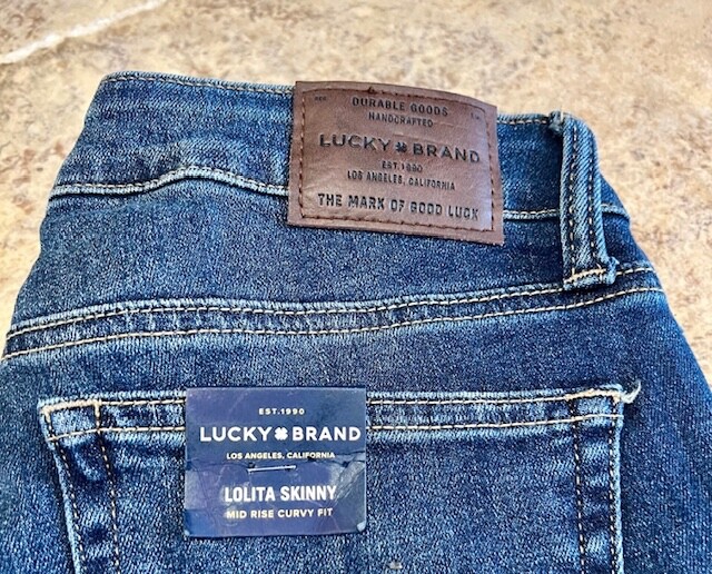 NWT  Lucky Brand Women Jeans Lolita Skinny Blue Cutt Off Raw Hem Sz 29 FREE Ship