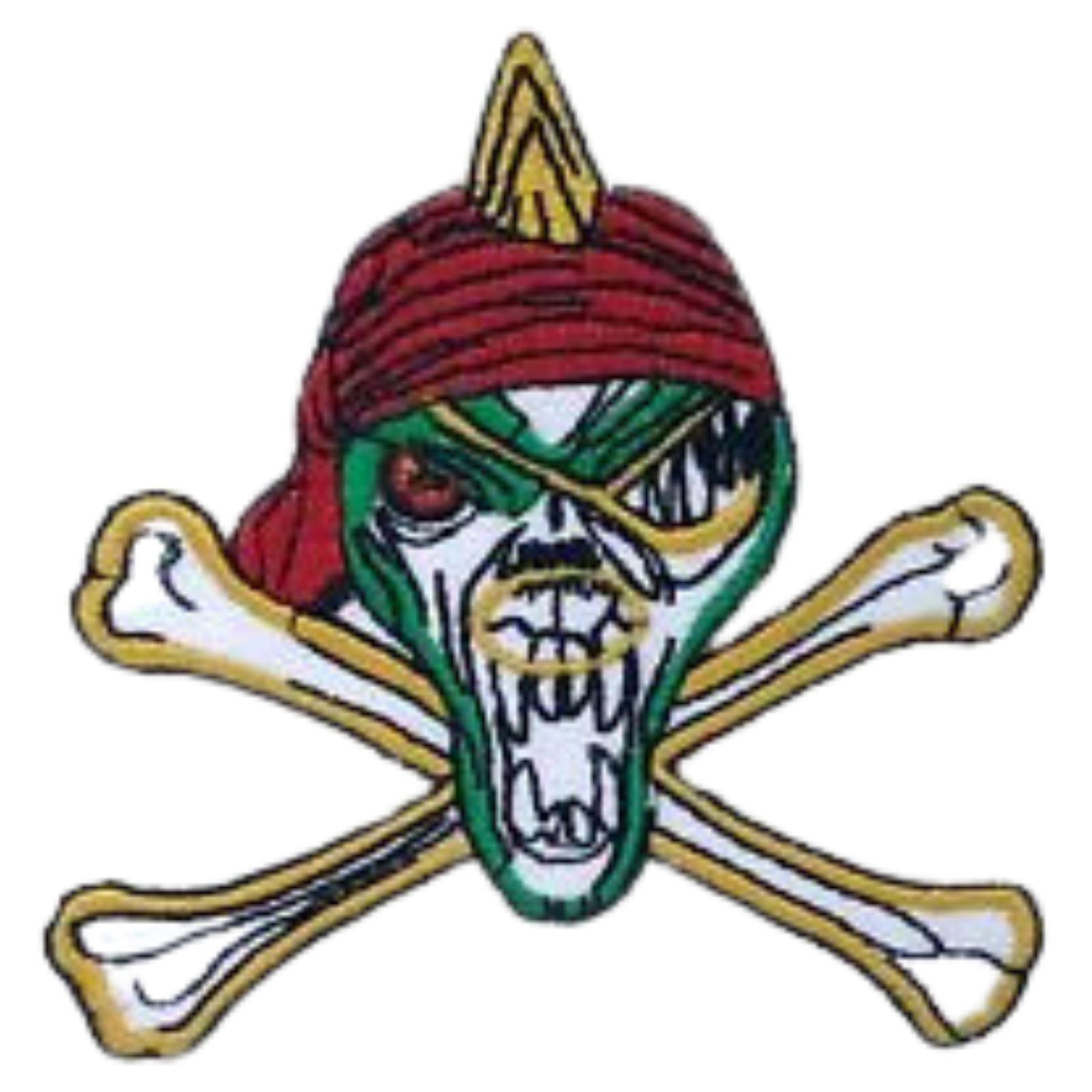 Pirate Skull Crossbone Iron On Sew On Embroidery Patch for Jackets Cloth Applique
