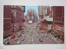 Times Square in NEW YORK City Vintage Chrome Postcard