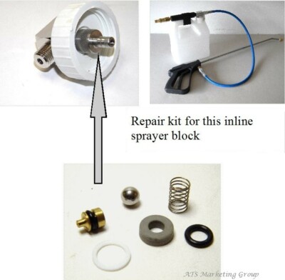 Carpet Cleaning Machine In-line Sprayer Block Repair Kit - Fix Your Cleaning Wand