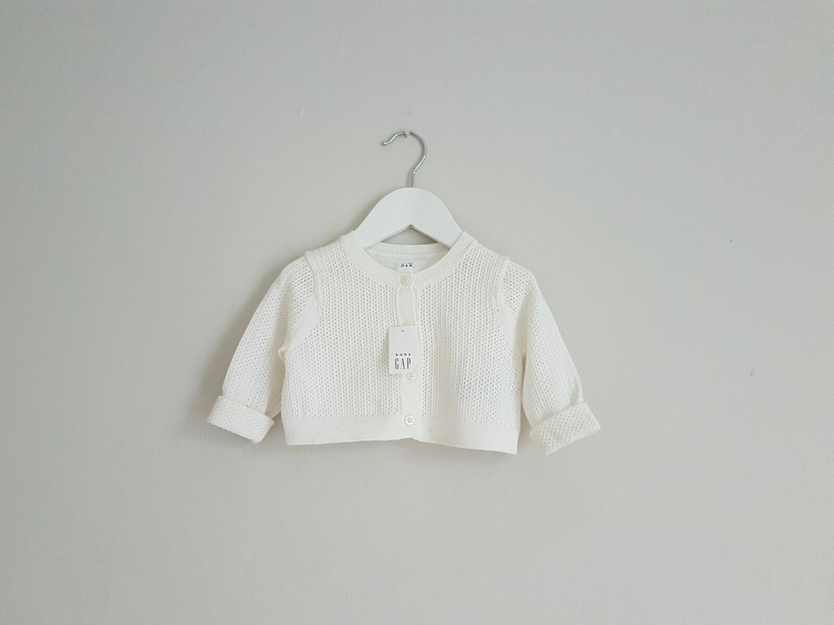 Baby Clothes White Pointelle Cardigan New Baby Gap White 100