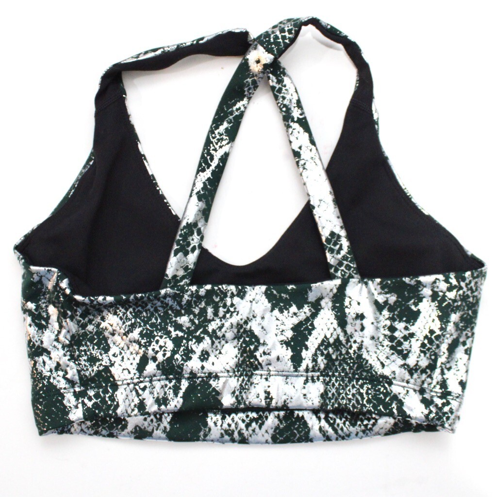 Carbon38 Contour Cross Green Metallic Silver Snak… - image 2