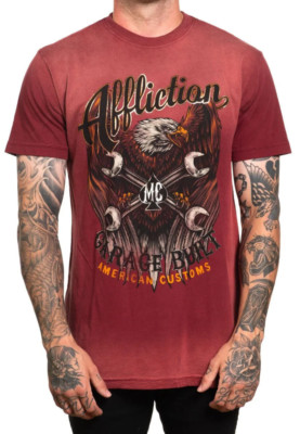 Affliction AC Motors Men's Premium  AC BORN FREE  S/Sleeve T-Shirt; Size: Medium