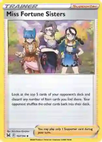Miss Fortune Sisters - 164/196 - Uncommon NM, English Pokemon Lost Origins - Picture 1 of 1