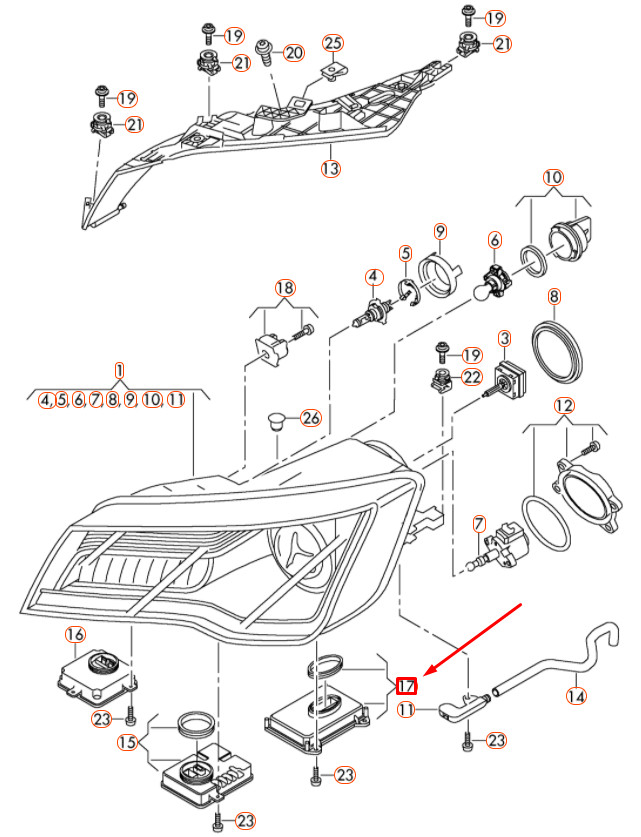 Audi A7 Sportback Headlight Control ECU Unit OEM 4G8941329 for 