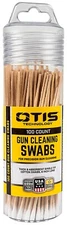 Otis FG241100 Gun Cleaning Swabs Cotton/Wood 6" Long 100 Includes Reusable Stora