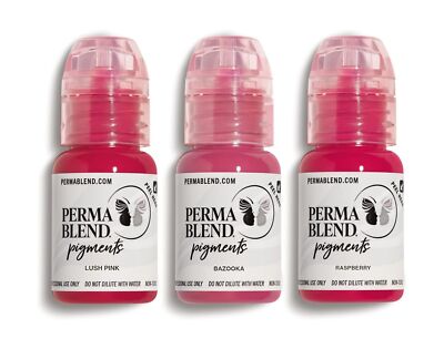 Perma Blend Pink Lip Set - Tattoo Ink Set for Permanent Makeup - Microblading...