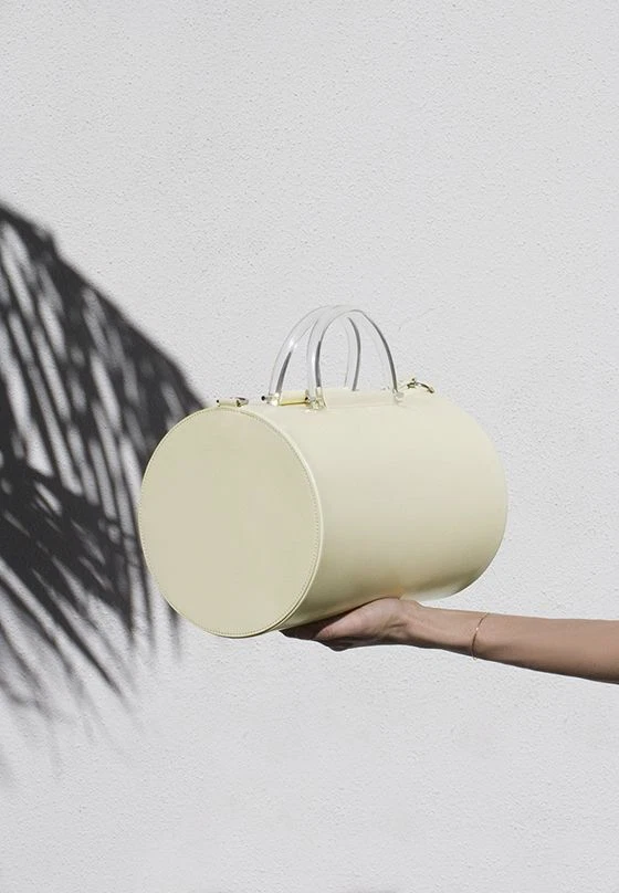 Building Block Cylinder Duffel in White Off-White / Bone $780