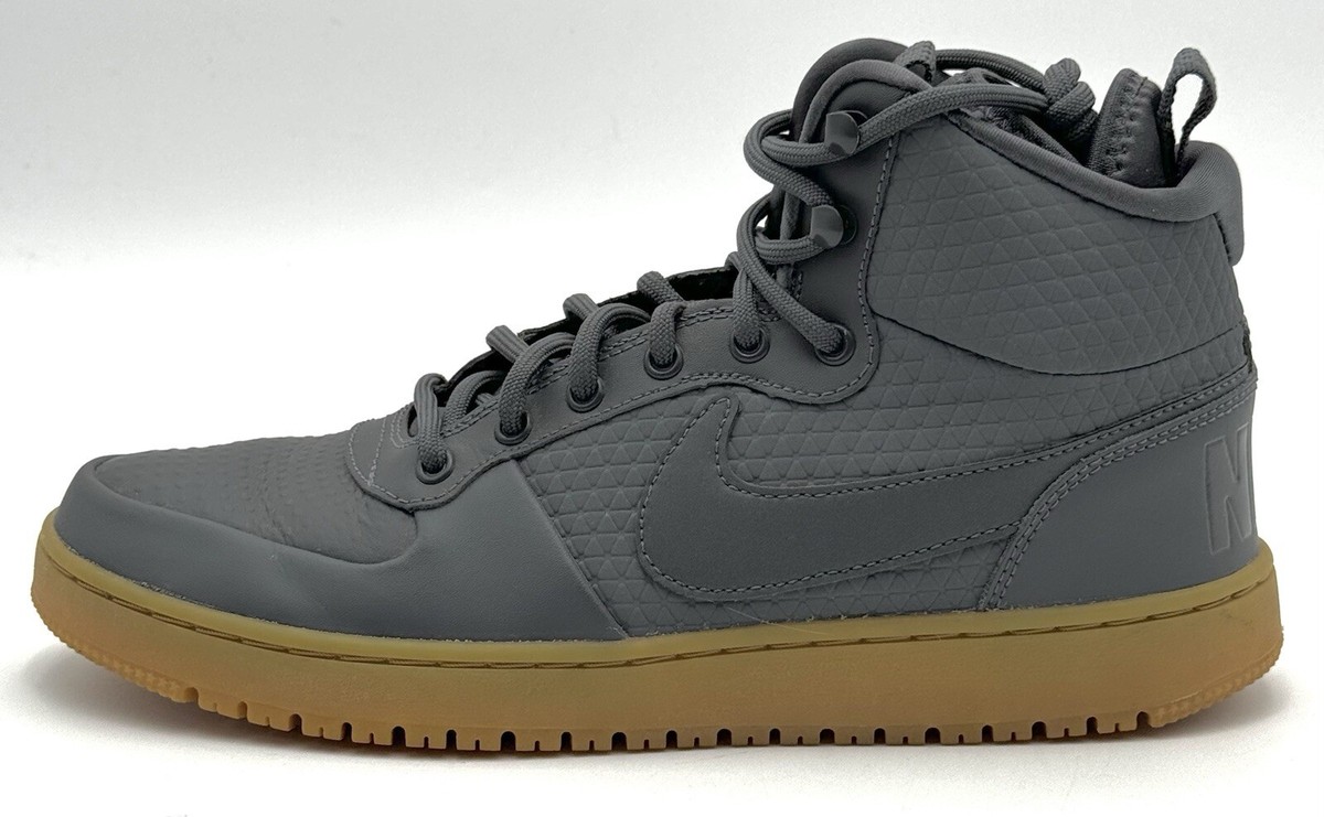 Nike Court Borough Shoes Mens 8.5 Mid Winter Gray Gum Bottom Nike Court Borough Shoes Mens 8.5 Mid Winter Gray Gum Bottom