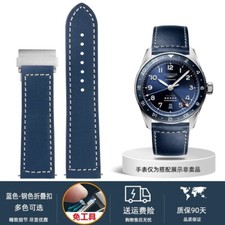 21mm 22mm Genuine Leather Watch Band For Longines Pioneer Strap L3.812.4 L3.82.4