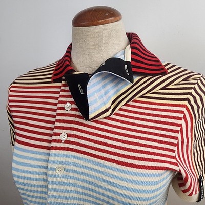 EU 36 | Y/Project Polo Dress Striped Cotton Knit Short Sleeve Colla | Portugal