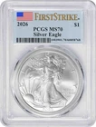 2026 $1 American Silver Eagle MS70 First Strike PCGS