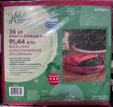 Holiday Living Large Holiday Wreath Storage Bag - 36" x 6" - 0795711 - NEW Red