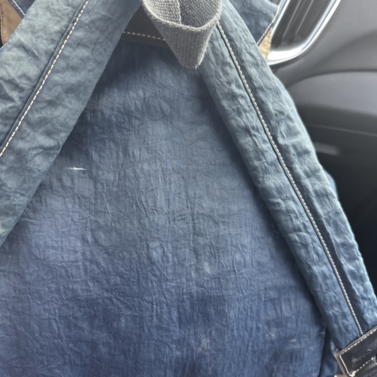 Vintage KIPLING Medium Drawstring blue Nylon Back… - image 2