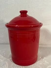 HLC ~ Fiestaware ~ Fiesta ~ Small ~ 1qt. 7" Scarlet. Canister ~ used ~w/Tag
