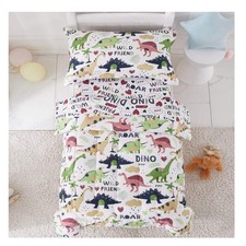 Cute Dinosaur 4-Piece Toddler Bedding Set - Standard Size, Machine Washable