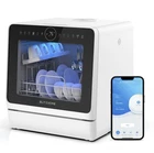 Lave Vaisselle Compact Intelligent De Comptoir Avec Réservoir D’eau Intégré 5L