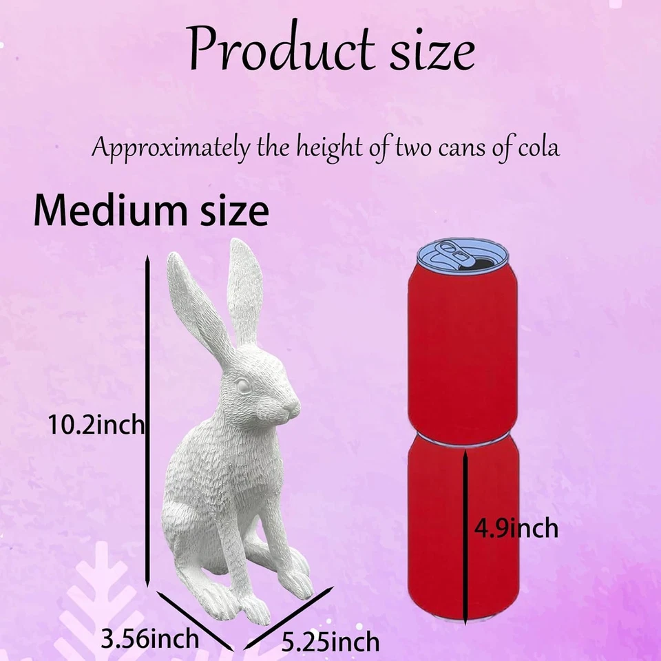 10.2 Inch Resin Garden Statues,Bunny Figurine Decorations for Lawn,Balcony-Yard - Image 2 of 4