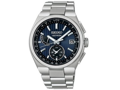 Seiko Astron SBXY065 Navy Dial Titanium Solar Radio Watch New