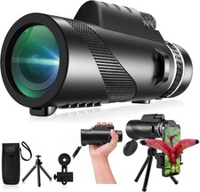 High Powered Monocular 80x100 HD with Phone Adapter