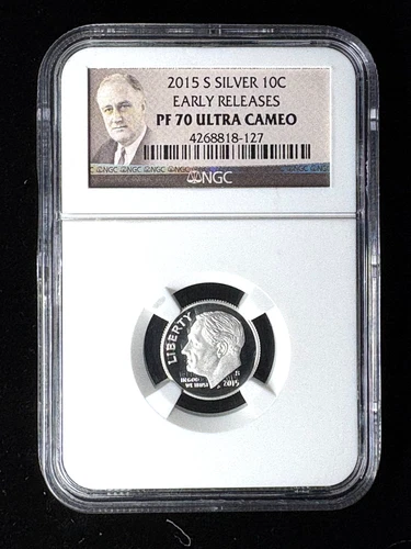 2015 s silver proof roosevelt dime PF70 ULTRA CAMEO