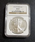 2014 W Burnished Silver Eagle NGC MS69