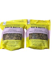 2/ Bocce  s Bakery Bac  n Nutty Dog Treats Peanut Butter Bacon Soft Chewy 4 Pounds