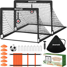 Soccer Goal, Kids Soccer Goals for Backyard Set of 2, 4X3Ft Portable Soccer Goal