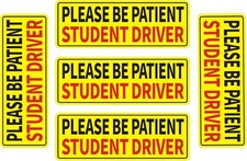 Student Driver Removable Stickers, 5pcs for Bumper  Window - Paint-Safe Adhesiv