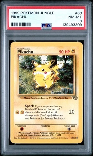 1999 Pokemon Jungle 60 Pikachu PSA 8