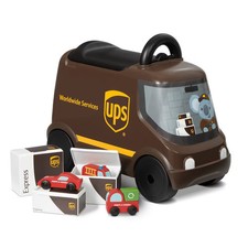 Radio Flyer UPS Delivery Truck Ride-On: Steel Plastic Pedal Toy for