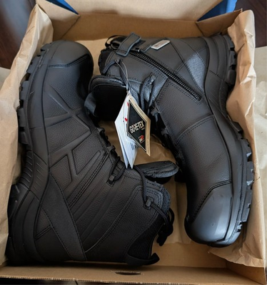 #ad #ad HAIX Black Eagle Safety 55 Mid Side Zip Mens Boots Black 10 Medium 620012M $250.00