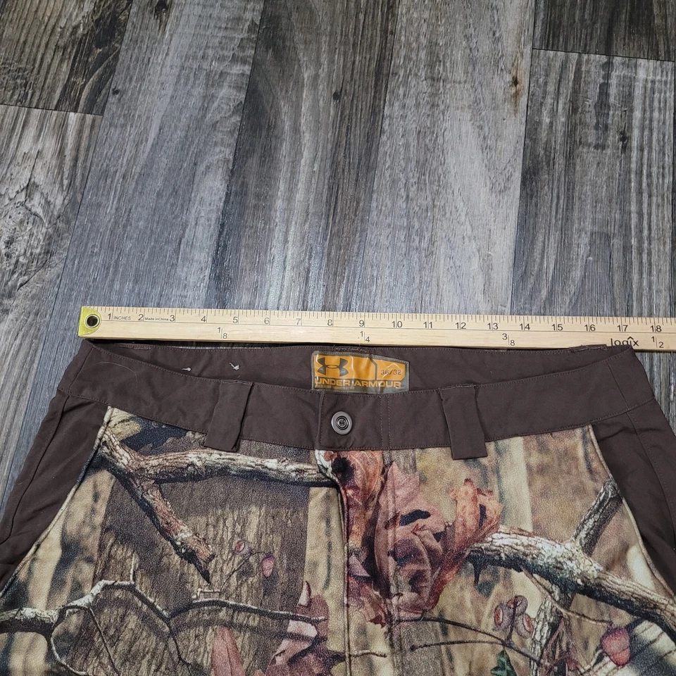 Under Armour Fleece Lined Realtree Camo Hunting Pants 36x32 (Missing Button) - Image 2 of 4