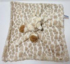 Aurora Baby Giraffe Lovey Rattle Security Blanket Tan White 2018 Satin 13  X 13  
