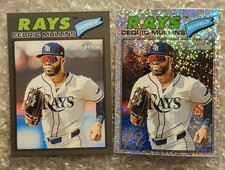2026 Topps Heritage parallel Lot #284 Cedric Mullins Silver & Gray  Rays NY Mets